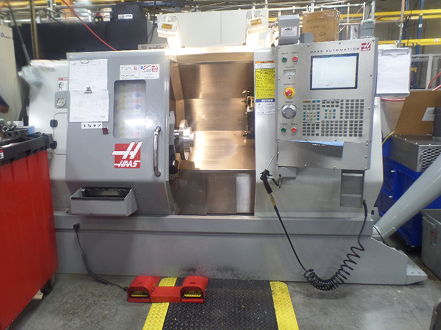 8" HYD. CHUCK HAAS ... CNC SLANT BED LATHE